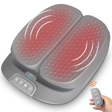 Snailax Vibration Foot Massager with Heat,Remote Control,Adjustable Vibration Speed Electric Massager Machine for Circulation,Plantar Fasciitis, Pain