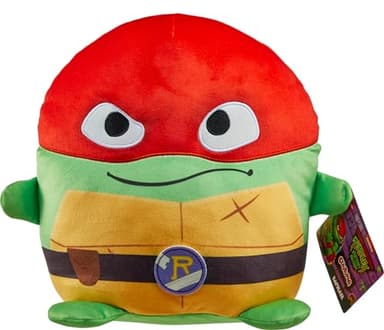 Mattel Teenage Mutant Ninja Turtles: Mutant Mayhem Cuutopia Plush Toy, 10-Inch Raphael Kawaii-Style Soft Figure, Orange-Masked Mikey Collectible