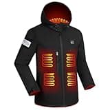 Gohero Upgraded Lightweight Heated Jacket for Men - Rechargeable Heating Jacket with 10000mAh Large Capacity Battery Pack (Small)