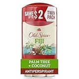 Old Spice Antiperspirant Deodorant for Men, 24/7 Sweat and Odor Protection, Advanced Skin Conditioners, Fiji with Palm Tree Scent, Invisible Solid, 2.6 oz (Pack of 2)