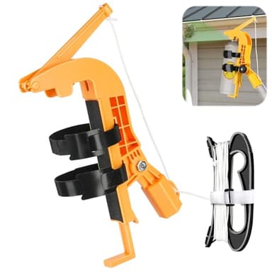 Spray Can Extension Pole Adaptor, Adjustment Wasp Spray Pole Fit for Wasp/Hornet, Aerosol Can and Powder Duster, Pro Sprayer Adaptor for Spray Paint, Window Cleaner, Spray Can Trigger Handle- Yellow