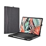 Laptop Cover for HP Envy x360 Laptop 2-in-1 15-fe 15t-fe 15-fh 15z-fh 15-ew 15t-ew 15z-ey Pavilion x360 Convertible 15t-dw 15-er 15.6" PU Leather Protective Laptop Bag Detachable Shell (Dark Gray)