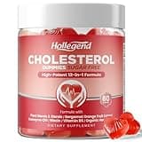 HOLLEGEND Cholesterol Gummies Sugar-Free,12-in-1 Cholesterol Supplements with Plant Sterols,Citrus Bergamot,CoQ10 and Vitamins for Cholesterol Health, Vegan, Mixed Berry Flavor, 60 Counts