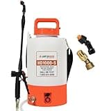 PetraTools Battery Powered Sprayer 1 Gallon - HD1000-S - Heavy Duty Electric Sprayers in Lawn and Garden for Weed/Pest Control, Watering & More - with 2 Nozzles & Strap (1 Gallon)