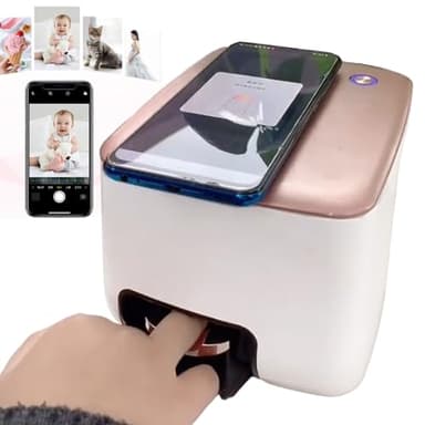 agreilduite Nail Printer Nail Art Machine, Portable 3D Digital Printer for Nail Art, DIY Nail Printer Control Through Mobile App with Design Gallery,10s Fast Printing, for Beauty & Personal Care