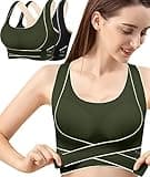 ASIMOON Push up Wireless Bras Women 2 Pcs Smoothing Seamless Everyday Bras Soft Light Posture Corrector Low-Impact Sport Support Bra