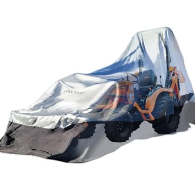 CoverSeal Heavy Duty Outdoor Tractor Cover with Patented Weighted Ground Conforming Apron Seal – Wind Resistant & Water Protection for Automobiles - Mid Size 189 L x 75 W x 86 H inch