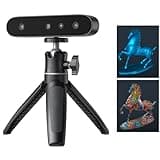 CR-Ferret SE 3D Scanner for 3D Printing, Anti-Shake, 0.1Mm Precision, 30FPS Scanning Speed, Full-Color, Upgraded Desktop 3D Scanner for Body Hair Black Metal Non-Reflective Objects