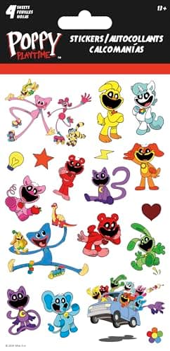 Poppy Play Time: Chapter 3 - Playtime Friends Standard Stickers - 4 Sheet