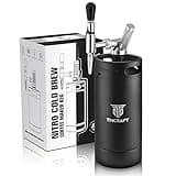 TMCRAFT 128oz Nitro Cold Brew Coffee Maker, Home Brew Coffee Keg with Stainless Steel Stout Creamer Faucet & Pressure Relieving Valve