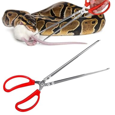 Snake Feeding Tongs,15 Inch Reptile Feeding Tongs,Extra Long Large Tweezers for Corn Ball Python Accessories,Bearded Dragon Tank Accessories,Pet Terrarium Supplies for Leopard Crested Gecko,Lizard
