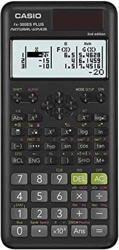 Casio fx-300ES Plus 2nd Edition – Standard Scientific Calculator | 262 Functions, Natural Textbook Display℠ | Ideal for Middle, High School Math, Statistics & Algebra | Black