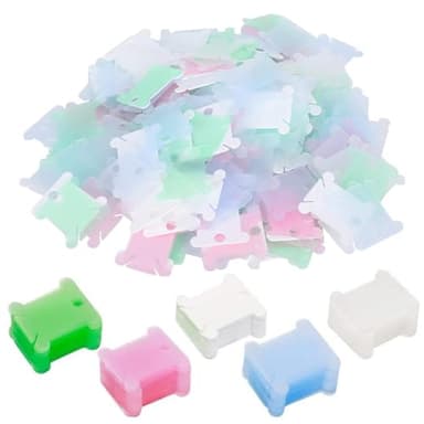 Embroidery Floss Bobbins, 50 Pcs Embroidery Floss Organizer, Plastic Embroidery Thread Cards for Cross Stitch Thread Holder Sewing Storage(Mixture Colour)