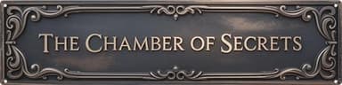 longzizhuer Chamber of Secrets Metal Sign 4x16in Literary Plaque for Library Harry Potter Wall Decor