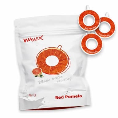 WAVEX 3-Pack Red Pomelo Aroma Scent Pods, Only Scent-Powered Water Bottles – Zero Sugar and Additives, Calorie-Free Hydration – Each Pod Lasts Up to 7L– Refill Scent Rings (Not a Food or Drink)