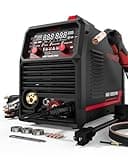 YESWELDER 185A MIG Welder, Flux Core MIG/Gas MIG/Spool Gun MIG/Lift TIG/Stick 5 in 1 Multi-process Aluminum Welding Machine, LED Digital Display Synergic Control 110V/220V Dual Voltage MIG-185DS PRO