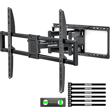 monTEK Heavy-Duty Full Motion TV Wall Mount Bracket for 50–100″ TVs up to 200 lbs – 4X Load Tested, Dual Arm Extension to 25.1″, Tool-Free Tilt/Swivel/Level, Max VESA 900×600, Fits 12/16/18/24" Studs
