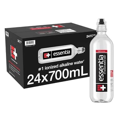 Essentia Water LLC, Ionized Alkaline Bottled Water; 99.9% Pure, Infused with Electrolytes, 9.5 pH or Higher with a Clean, Smooth Taste, 23.67 Fl Oz (Pack of 24)