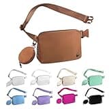 Fanny Pack (2023) Crossbody Bags for Women and Men, Waterproof Cross body Bag with Adjustable Extended Strap, Unisex Everywhere Belt Bag for Travelling, Vacation, Hiking and Running (Brown)