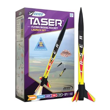 Estes 1491 Taser Rocket Launch Set, Beginner Flying-Rocket-Model Building Kit for Ages 10+, Includes Launch Pad System