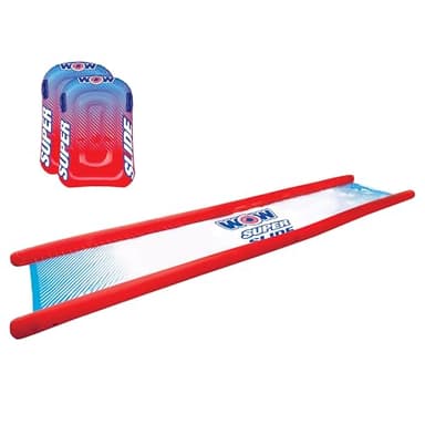 Wow Sports Super Inflatable Lawn Water Slide - 25 ft - Zigzag Sprinklers - Includes 2 Sleds - Kids & Adults