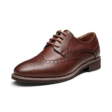 Bruno Marc Women's Classic Oxfords Lace Up Business Formal Wingtip Brogue Dress Shoes,Size 8,Brown,SBOX2302W