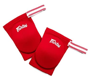 Fairtex Elastic Elbow Pads EBE1 Muay Thai Kick Boxing Protect Soft Fabric (Red)