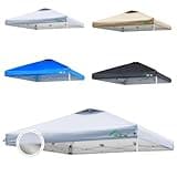 ACEPIC 10x10 Canopy Replacement Top Cover with Air Vent,UPF 50+ UV Protection,300D Silver-Coated Polyester PA Waterproof Flame Retardant for Outdoor Garden Patio Canopies(Top Cover Only, Light Grey)