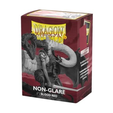 Dragon Shield | Standard Size Card Matte Sleeves | 100 CT - Non Glare Smooth & Tough Premium TCG Sleeves | Compatible with Pokemon, Flesh & Blood, One Piece & Magic The Gathering | Blood Red