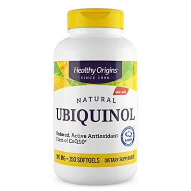 Healthy Origins Ubiquinol 100 mg (Kaneka QH, Non-GMO, Gluten Free, Heart Support, Energy Support), 150 Softgels