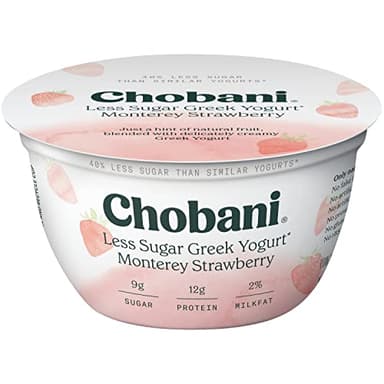Chobani Ripe Strawberry Less Sugar Greek Yogurt, 5.3 OZ
