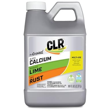 CLR Calcium, Lime & Rust Remover, Blasts Calcium, Dissolves Lime Deposits, Zaps Stubborn Rust Stains and Hard Water Deposits, 80 Ounce Bottle