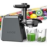Cold Press Masticating Juicer Machine - 2-Speed & Reverse Function for Vegetables, Fruits, Celery | Quiet Motor, BPA-Free, Easy to Clean with Brush | Slow Juicer for Nutrient-Rich Juices