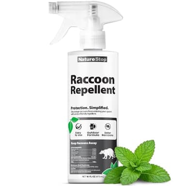 NatureStop Raccoon Repellent Spray, Long-Lasting Repellent for Outdoor Use, 16 oz (475mL)