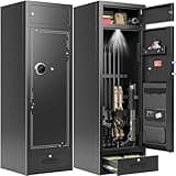 KAER 10-15 Gun Safe Rifle Safe Big Capacity Large Gun Safe for Rifle and Pistols Gun Cabinet for Home,Long Gun Safes for Shotguns with Handgun Rack,Rifle Rack,Drawer(Unassembled)