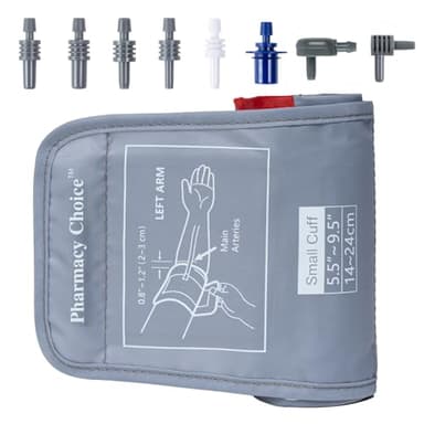 Small Blood Pressure Cuff for Kids, Slim Arm, Compatible with Most Monitors, ARM Blood Pressure Replacement Cuff with 8 Connectors (5.5"-9.5")