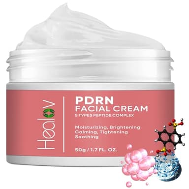 PDRN Cream – Rejuvenating Korean Face Moisturizer with Salmon DNA, Niacinamide & Vitamin C – Anti-Aging, Firming, Plumping Daily Cream for Dark Spots, Uneven Tone, Glow, Collagen & Barrier Repair