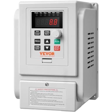 VEVOR VFD 3HP, 2.2KW, 10A, 1 Phase 220V-240V Input to 3 Phase 220V-240V Output Variable Frequency Drive, 0-400Hz VFD for AC Motor Speed Control