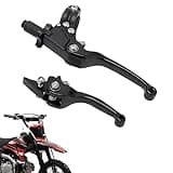 JFG RACING Motorcycle Brake Clutch Lever 7/8'' 22mm Folding Levers Aluminum Alloy Universal for CRF50 KLX SSR TTR 110 125 150 200 250cc Dirt Pit Bike ATV Mini Bike Black