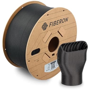 Polymaker Fiberon PA6-CF Carbon Fiber Nylon Filament 1.75mm Black 3kg, Fiberon PA6-CF Nylon Warp Free 1.75mm 3D Printing Filament