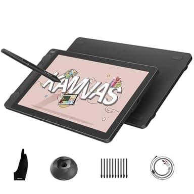 HUION Kamvas 13 (Gen 3) Drawing Tablet with Screen, 13.3-inch Full-Laminated Art Tablet with Anti-Sparkle Canvas Glass, 99% sRGB, PenTech 4.0, 16384 Pen Pressure, Dual Dials for Digital Art, Black