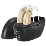 Hearing Aids for Seniors,Rechargeable Hearing Amplifier with Noise Cancelling,Adjustable Volume Control,One Pair Hearing Assist Devices with Charging Box