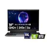 Alienware X16 R2 Gaming Laptop - 16-inch QHD+ 240Hz 3ms Display, Intel Core Ultra 7-155H, 16GB LPDDR5X RAM, 1TB SSD, NVIDIA GeForce RTX 4070 8GB GDDR6, Windows 11 Home, Onsite Service - Lunar Silver