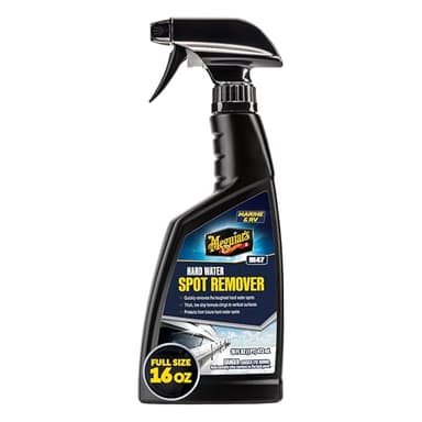 Meguiar's M4716 Marine/RV Hard Water Spot Remover - Effective Marine Hard Water Spot Remover for Boats, RVs, Removes Mineral Deposits, Ideal Boat Water Spot Remover for Marine Enthusiasts