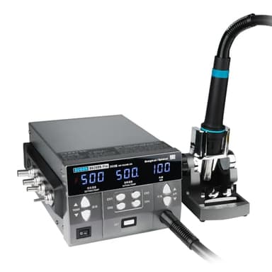 SUGON 8620DX 110V Digital Hot Air Rework Station 1300W,212℉-845℉ Adjustable Temperature C/F,4 Memory Storage,6 Air Nozzle,SMD Hot Air Station with Quick Change High Temperature Air Nozzle Bracket