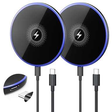 Wireless Charger 2Pack 6FT 15W Samsung Magnetic Wireless Charger Fast Charging Pad for Samsung Galaxy S25 Ultra/S24 FE/S23 Ultra/S22/S21/Z Google Pixel 9 8a 7a 8 7 Pro | Strong Magnet Technology