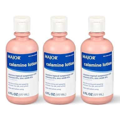 MAJOR Calamine Lotion - Calamine Topical Suspension USP Skin Protectant - 6 Fl Oz (177 mL) (3 Pack)