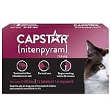 Capstar (nitenpyram) for Cats, Fast-Acting Oral Flea Treatment for Dogs 2-25 lbs, Vet-Recommended Flea Medication Tablets Start Killing Fleas in 30 Minutes, 12 Doses