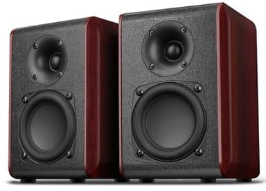 Saiyin Passive Bookshelf Speakers with 3.5 inch Woofer,Home Desktop Stereo Speakers,Amplifier or Receiver Required,Passive Surround, Front Speakers for PC/Gaming/Turntable,4 Ohms,Wall Mountable
