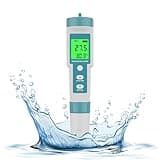 PH Meter TDS Meter 8 in 1 Digital Water Tester Pool Salt Tester Salinity, PH, TDS, EC, ORP, H2 and TDS Meter, PH Meter for Water with LCD Backlit Testing Kits for Swimming Pool,Saltwater, Sea Water